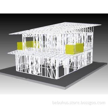 Office Light Steel Frame Houses , Prefabricated Kit Home Fo